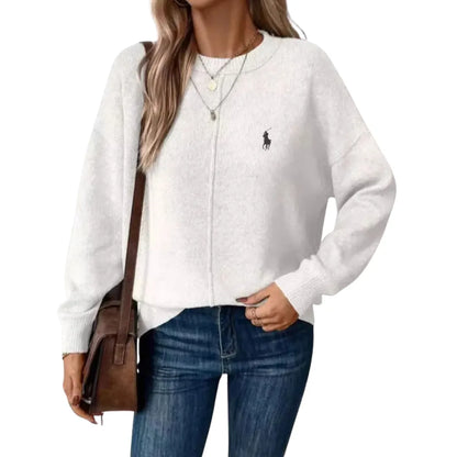 RL-Women's pink crew-neck sweater
