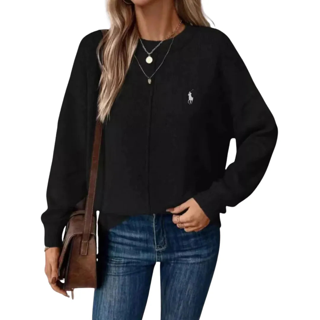 RL-Women's pink crew-neck sweater