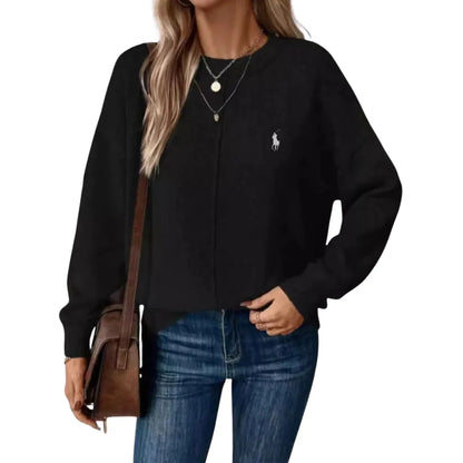 RL-Women's pink crew-neck sweater